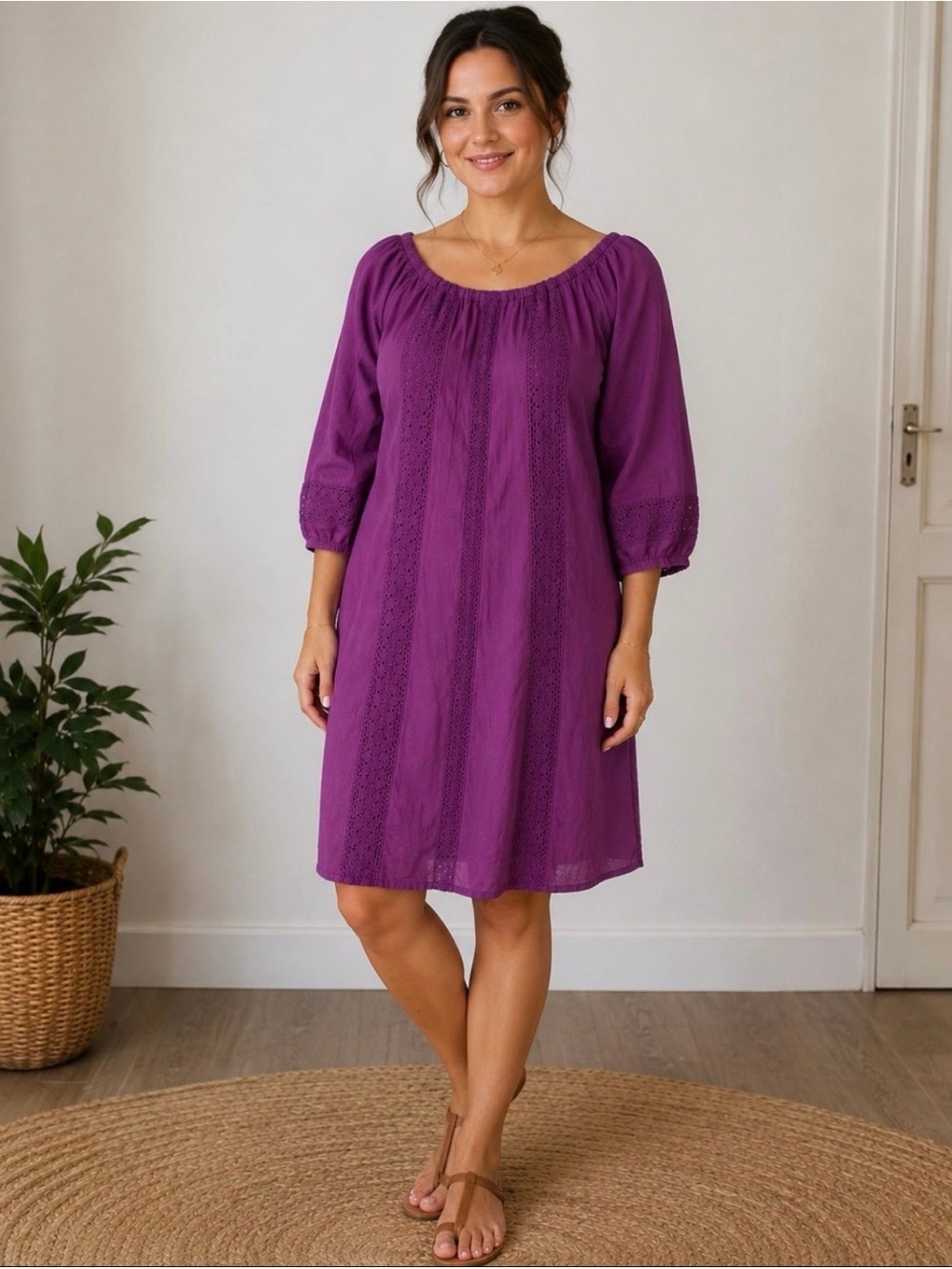 Lane Bryant women’s midi dress with lace detailing (18-20)